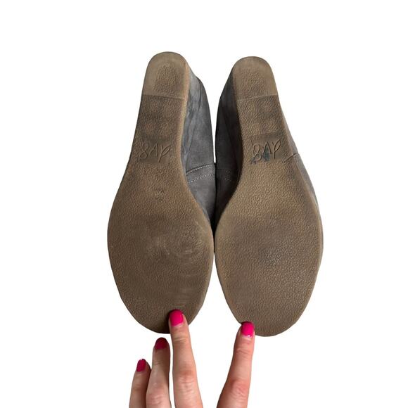 Dolce Vita Womens Boots Gray 8M Bootie‎ 2.5" Wedge Heel Round Toe Suede EUC - Picture 10 of 11
